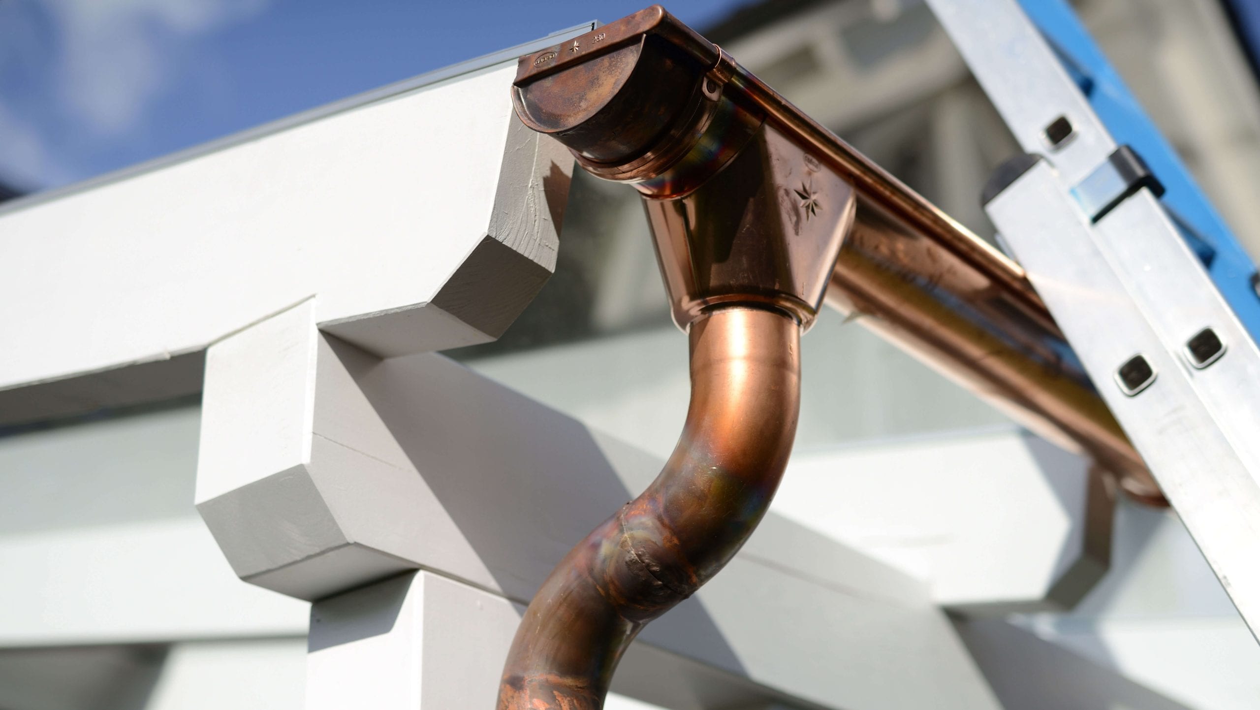 High-end copper gutters with a seamless design for residential properties in Lincoln